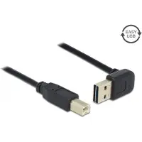 DeLOCK 85558, 1 m, USB A, USB B, USB 2.0, 0,48 Gbit/s, Musta