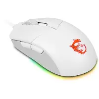 MSI CLUTCH GM11 WHITE, Molempikätinen, Optinen, USB A-tyyppi, 5000 DPI, Valkoinen (S12-0401950-CLA)