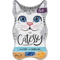 Catessy 18x85g purkkipatee MSC merkityllä turskalla Kissanruoka