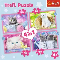 Trefl 4 I 1 35+48+54+70 Bit Fun Cats - Multi/patterned - ONE SIZE