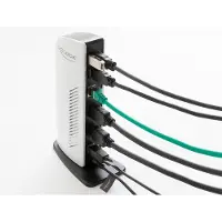 DeLOCK 87771, Langallinen, 3,5 mm, 10,100,1000 Mbit/s, Musta, Valkoinen, 2560 x 1440 pikseliä, 100 - 240 V