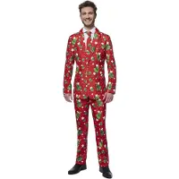 Suitmeister Christmas Trees Stars Punainen Puku - X-Large