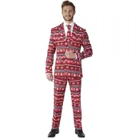 Suitmeister Nordic Pixel Punainen Puku - Large