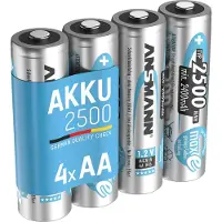 Ansmann Aa 2500mah Ladattava Paristo 1.2v 4 Yksiköt