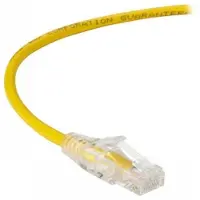 Black Box SLIM-NET CAT6A 500-MHZ STRANDED ETHERNET PATCH CABLE - UNSHIELDED (UTP), CM PVC, SNAGLESS BOOT, YELLOW, 1-FT. (0.3-M) (C6APC28-YL-01)