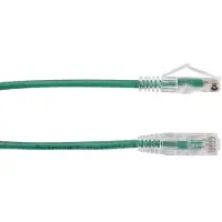 Black Box SLIM-NET CAT6A 500-MHZ STRANDED ETHERNET PATCH CABLE - UNSHIELDED (UTP), CM PVC, SNAGLESS BOOT, GREEN, 5-FT. (1.5-M)