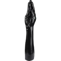 All Black Kokomusta käsikärkinen dildo 39 cm
