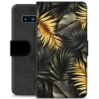Mtp Products Samsung Galaxy S10 Premium Lompakkokotelo - Kultaiset Lehdet