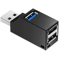 Mtp Products USB 3.0 Hub Jakaja 1x3 - 1x USB 3.0, 2x USB 2.0 - Musta