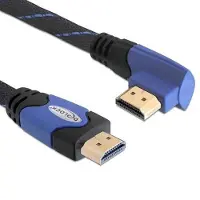 DeLOCK – Cable High Speed HDMI with Ethernet – HDMI A male > HDMI A male angled 4K 5 m (82958)