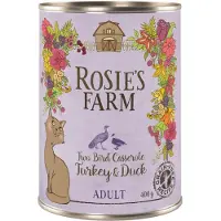 Rosie's Farm 12x400g Adult kalkkuna & ankka kissan märkäruoka
