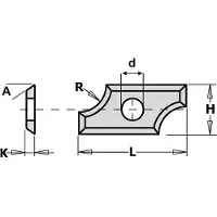 Cmt Höylän terät 790.080.00; 24x12x1,5 mm; HWM; 1 kpl.
