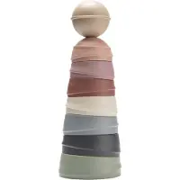 BIBS wobbly tower pinottava torni Pastel Rainbow