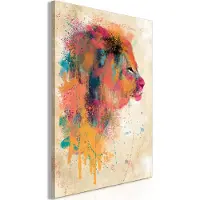 Artgeist Kuva - Watercolor Lion (1 Part) Vertical