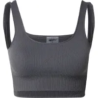 Aim'n Shadow Grey Ribbed Seamless Bra - Grey - M