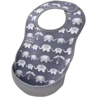 Bibetta Elephants harmaa ruokalappu