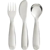 Munchkin Rostfritt Gaffel Kniv o Sked m Ergonomiska handtag . Fr 18mån+