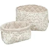 Cam Cam Copenhagen Quilted Storage Basket, Set Of Two - Ocs - Classic Stripes Rose - Multi/patterned - ONE SIZE