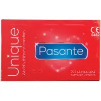 Pasante Unique - Hartsikondomi, 3 kpl, ohut, lämpä johtava, lateksiton