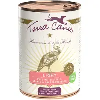 Terra canis 12x400g Light riista, kani, kurkku & persikka koiran märkäruoka