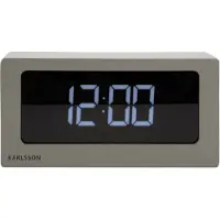 Karlsson Alarm Clock Boxed Led Warm Grey - Grey - H 12.5CM