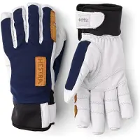 Hestra Ergo Grip Active Wool Terry - 5 Finger Black/Offwhite - White - 8