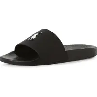 Ralph Lauren Pistokkaat 'Polo Slide' musta / valkoinen