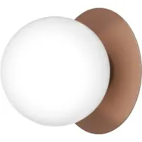 Nuura ulkoseinävalaisin Liila, Ø 16 cm, pronssi/opaalinen himmennettävä, Pronssi/messinki, Metalli, Skandinaavinen