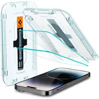 Spigen GLAS.tR EZ Fit -näytönsuojus karkaistua lasia, iPhone 14 Pro, 2 kpl:n pakkaus