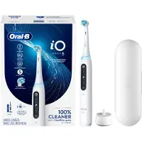 Oral-B iO Series 5, Aikuinen, Pyörivä/värähtelevä hammasharja, Päivittäinen käyttö, Intense, Herkkä, Super sensitive, Valkaisu, Valkoinen, 2 min, Valk (415060)