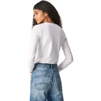 Pepe Jeans for woman. PL505203 New Virginia Ls N T-shirt white (L), Casual, Cotton, Long sleeve