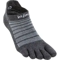 Injinji Men's Run Lightweight No-Show Wool Slate Urheilusukat M