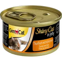 GimCat 12x70g Shiny Jelly tonnikala & kana Kissanruoka