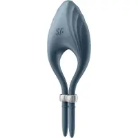 Satisfyer Duelist - vibraattoripenisrengas ladattava - harmaa