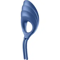 Satisfyer Swordsman - vibraatiopenisrengas - ladattava - sininen