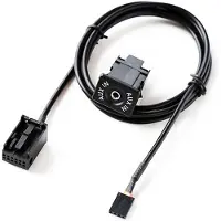 24hShop AUX-sovitin pistokkeella Ford Fiestaan / Focukseen / Mondeoon / PUMAan / MK2:een / MK3:een / S-MAXiin