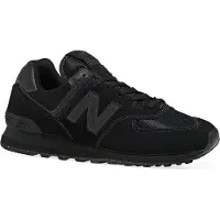 New Balance for man. ML574V3 Trainers 574 Core black (44.5), Leather, Flat, Laces, Casual