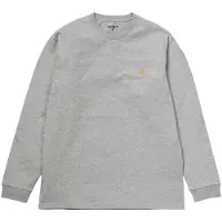 Carhartt WIP Chase Pitkähihainen T-paita grey heather / gold Koko L