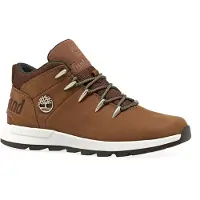 Timberland for man. TB0A25DCF131 Sprint Trekker Mid brown leather boots (44.5), Flat, Laces, Casual, Sustainable