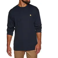 Carhartt WIP Chase Pitkähihainen T-paita dark navy / gold Koko M