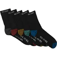 Globe Ingles Crew 5Pk 7-11 Socks assorted Koko SM