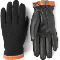 Hestra Deerskin Wool Tricot Glove Black/Black