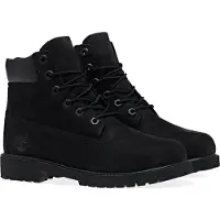 Timberland unisex for kids. TB0127070011 Leather lace-up boots 6 Premium black (30.5), Flat, Laces, Casual, children's fashion