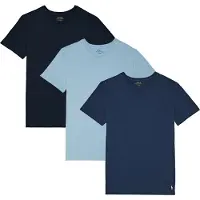 Ralph Lauren for man. 714830304019 Pack of 3 blue crew neck T-shirts (XXL), Homewear, Cotton, Short sleeve, Navy