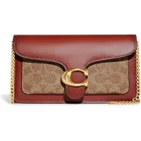 Coach Tabby Chain Clutch - Brown - ONE SIZE