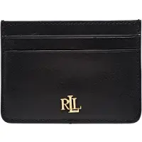 Ralph Lauren for woman. 432876732001 Black leather card holder (OSFA), Casual, Classic