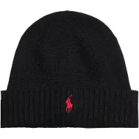 Ralph Lauren 2/30 Merino Wl Rws-Hat - Black - ONE SIZE