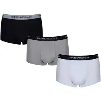 Emporio Armani Bokserishortsit harmaa / musta / valkoinen