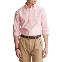 Ralph Lauren for man. 710792041003 Custom Fit oxford shirt pink (S), Casual, Party, Cotton, Classic, Long sleeve