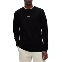 BOSS for man. 50473286 Chark T-shirt black (L), Casual, Cotton, Long sleeve